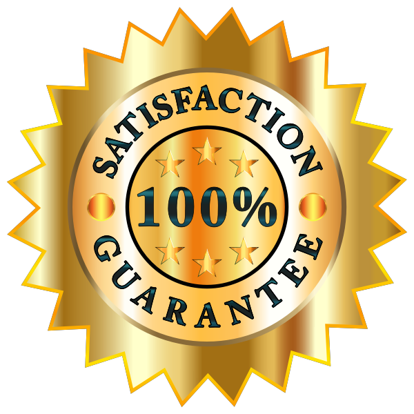 100% satisfaction guarantee seal