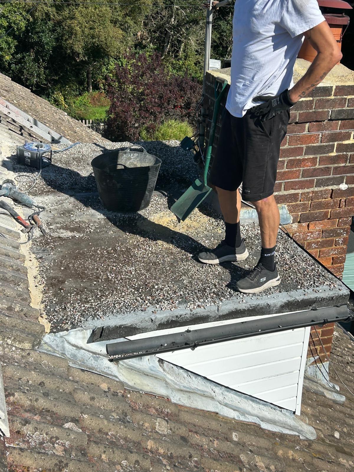 Dormer roof rebuilt in GRP before the work